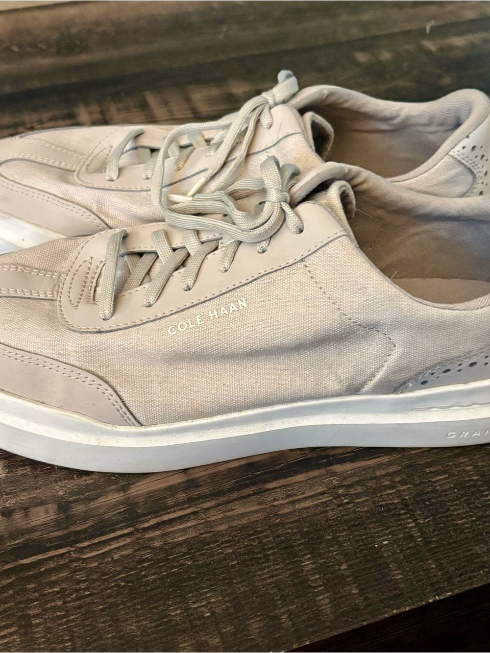 Cole Haan Men's Light Taupe Canvas Sneakers